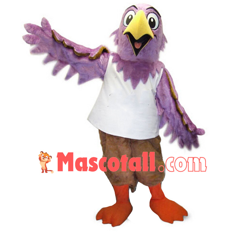 Purple Eggie the Eagle Cathedral Mascot Costume 	