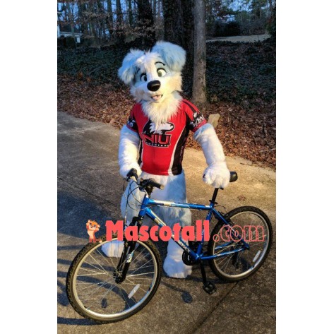 Sport Blue & White Dog Mascot Costume