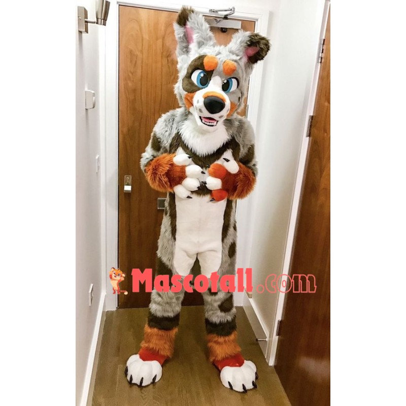 Happy Husky Dog Wolf Mascot Costume
