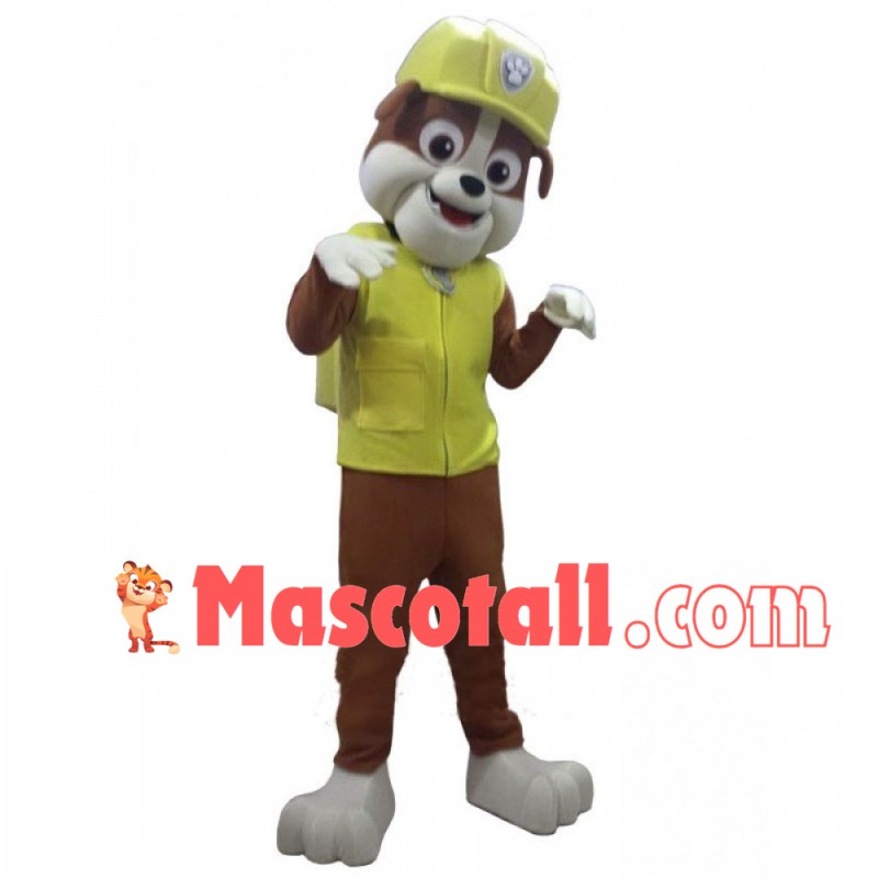 Happy Paw Patrol Rubble Dog Mascot Costume