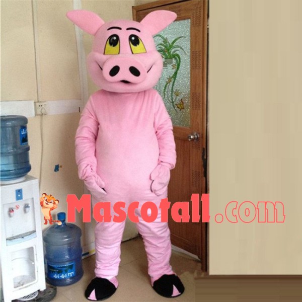 Cute Pink Pig Mascot Costume