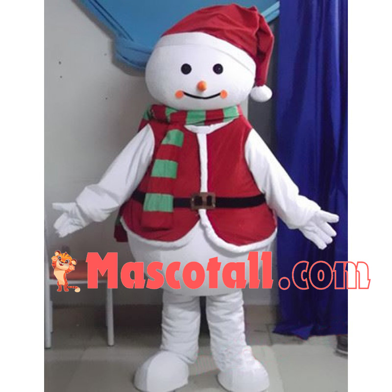 Adult Snowman Mascot Costume
