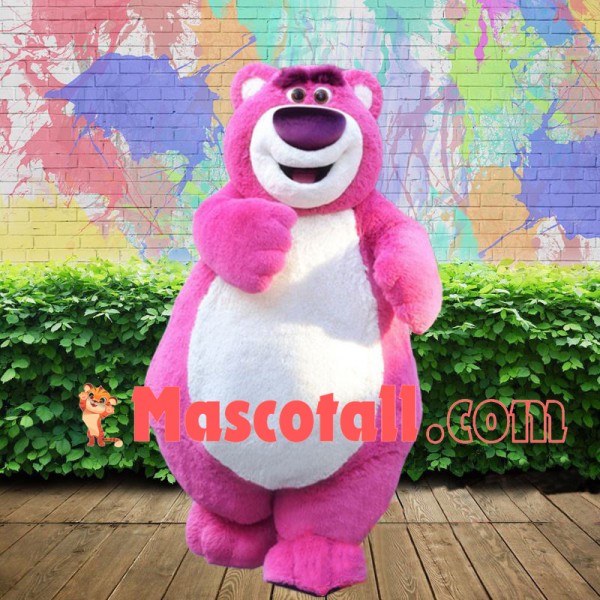 Pink Bear Mascot Costume