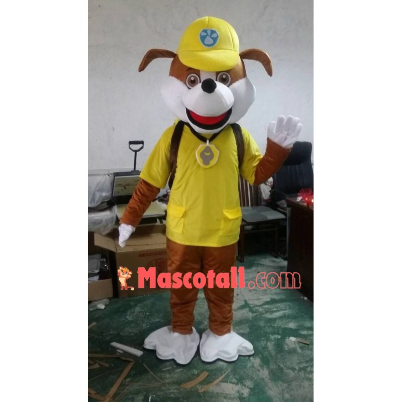 Paw Patrol Yellow Rubble Dog Mascot Costume
