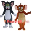 Jerry Mouse & Tom Cat costume Cartoon Mascot Costume