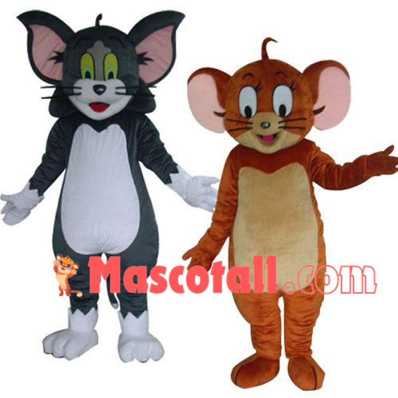 Jerry Mouse & Tom Cat costume Cartoon Mascot Costume
