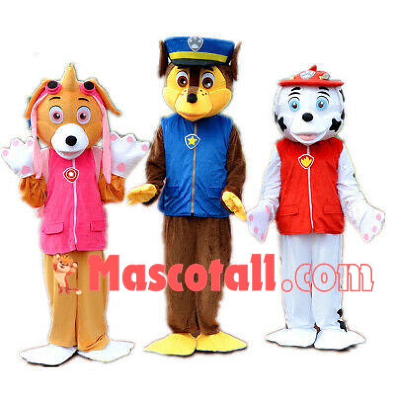 Paw Patrol Chase Marshall Skye Mascot Costume
