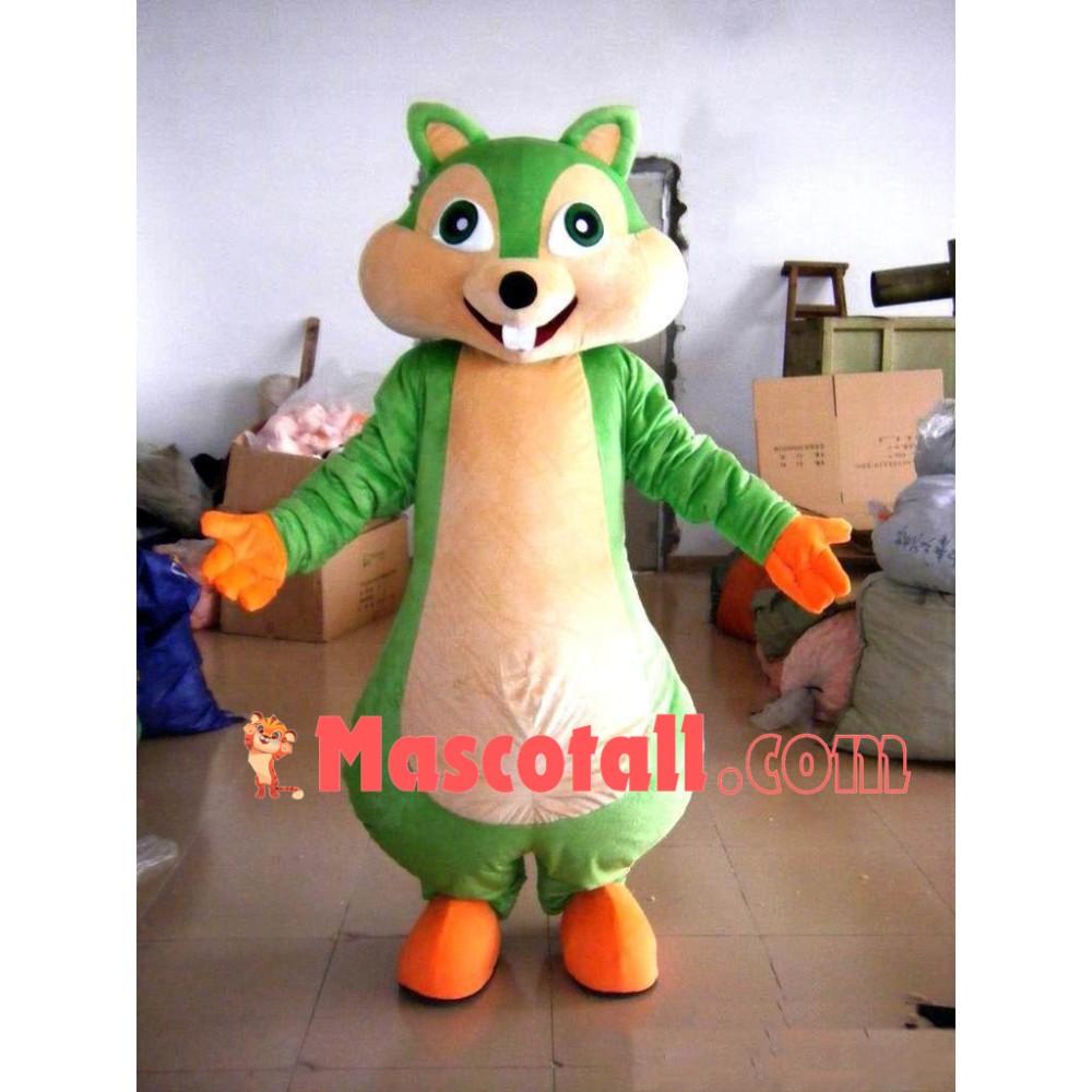 Green Squirrel Mascot Costume